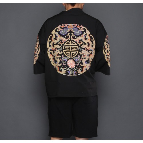 Men's Chinese traditional performance qipao tops tang suit ancient uniforms for male 